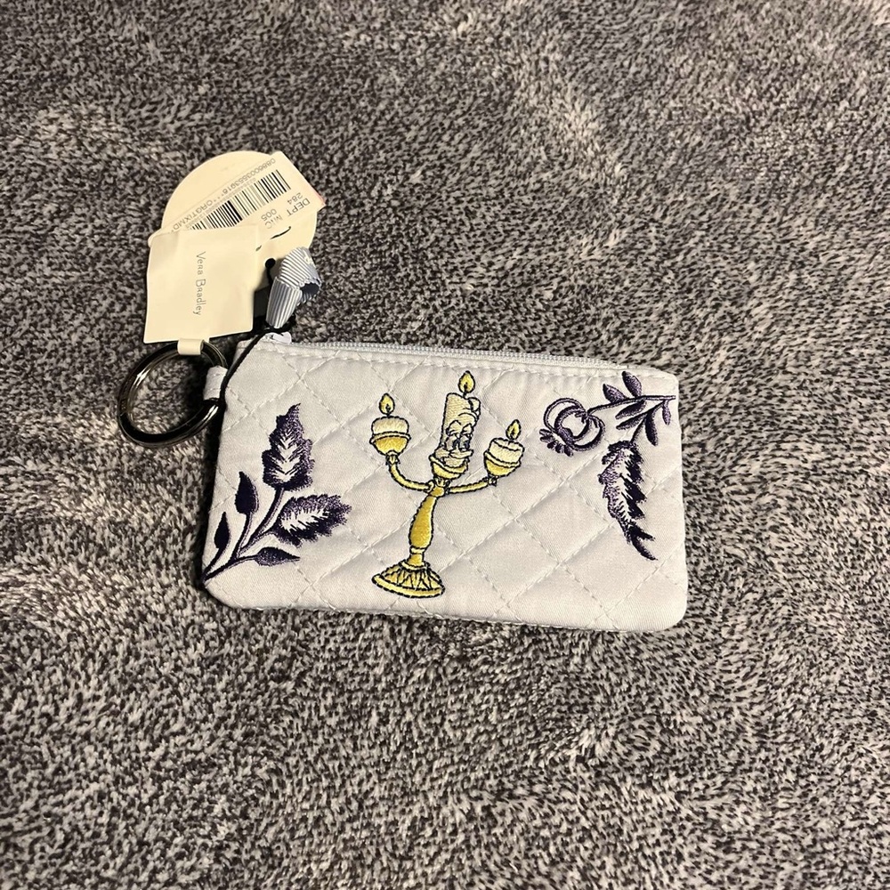 Vera Bradley Beauty and the Beast Zip ID Case featuring Lumiere